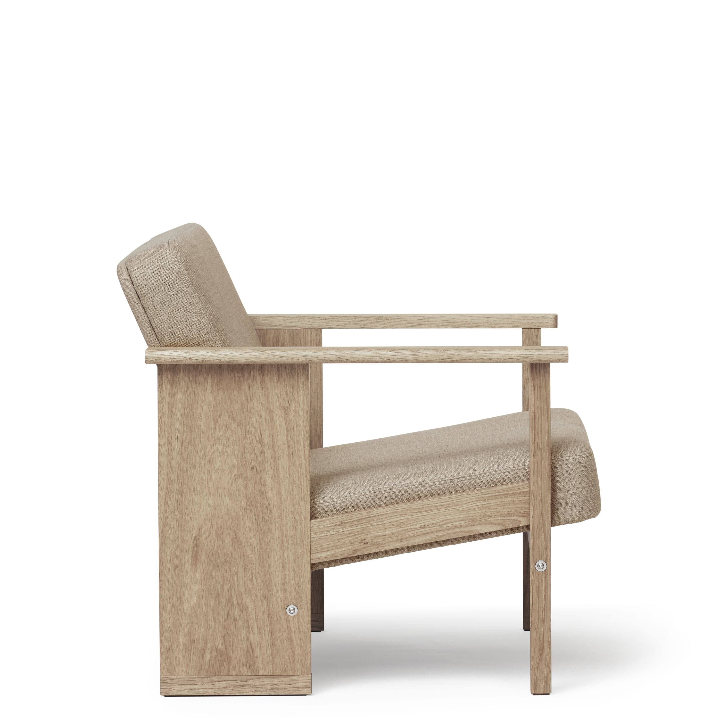 Form&Refine Block Lounge Chair, Hvid Olie Eg