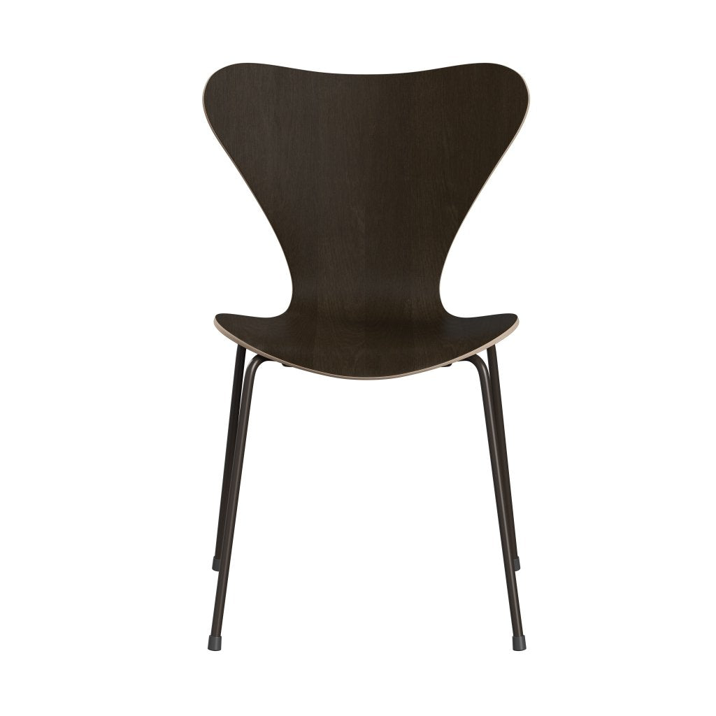 Fritz Hansen 3107 Shell Chair, Brown Bronze/Dark -Stained Oak Lacquered Veneer