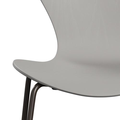 Fritz Hansen 3107 Shell Chair, Brown Bronze/Colored Ask Nine Grey