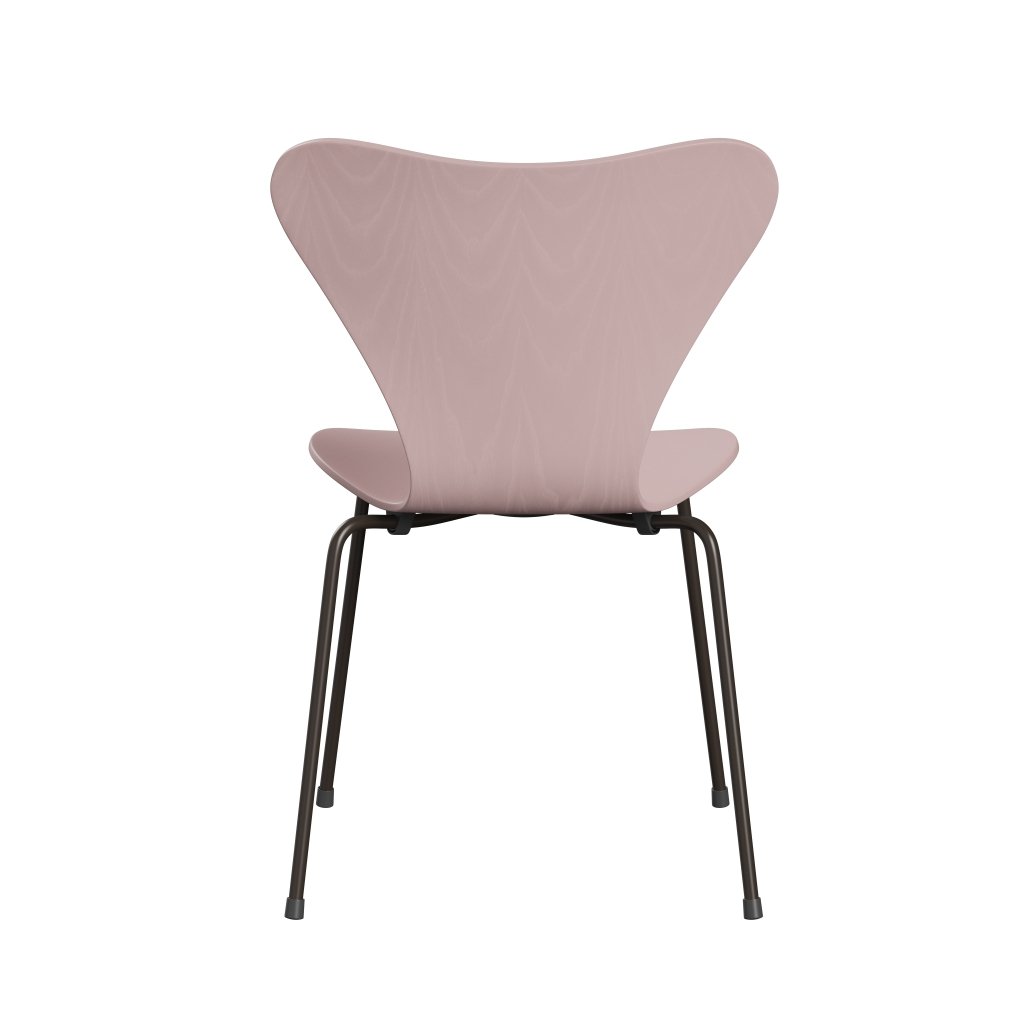 Fritz Hansen 3107 Shell Chair, Brown Bronze/Colored Ask Pale Rose