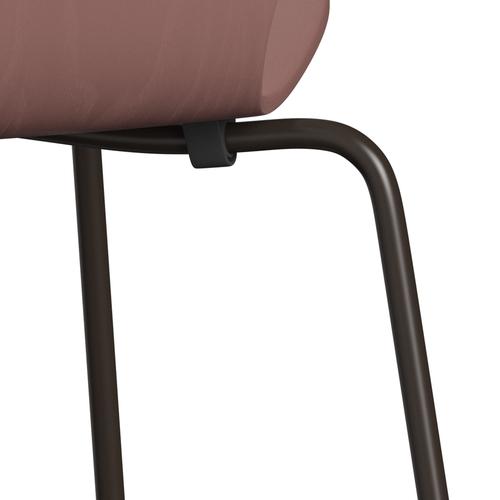 Fritz Hansen 3107 Shell Chair, Brown Bronze/Colored Ask Wild Rose