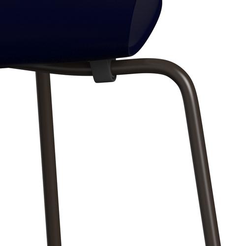 Fritz Hansen 3107 Skalstol, Brown Bronze/Lakeret Midnight Blue