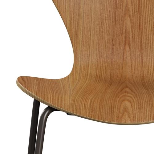 Fritz Hansen 3107 Shell Chair, Brown Bronze/Elm Lacked Veneer