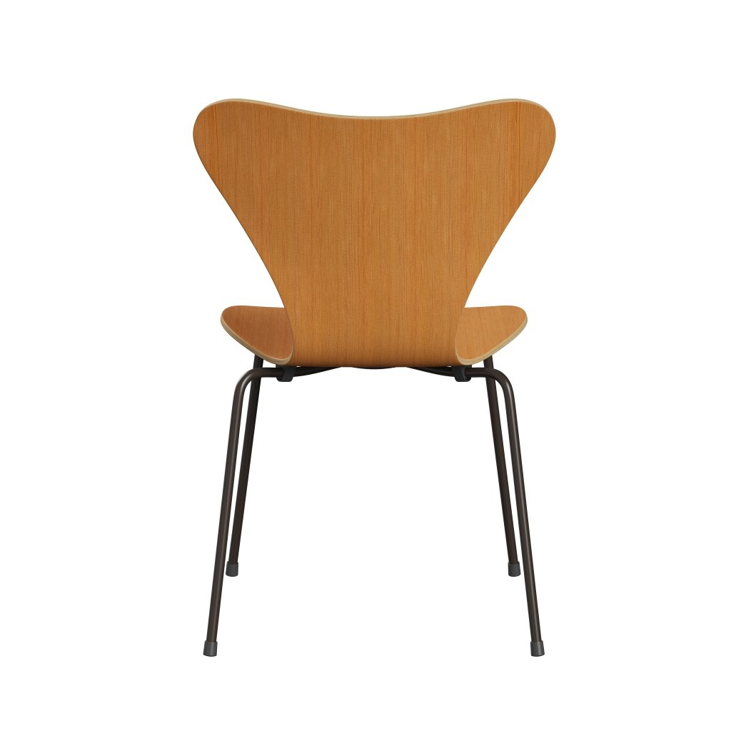 Fritz Hansen 3107 Shell Chair, Brown Bronze/Oregon Pine Lacquered Veneer