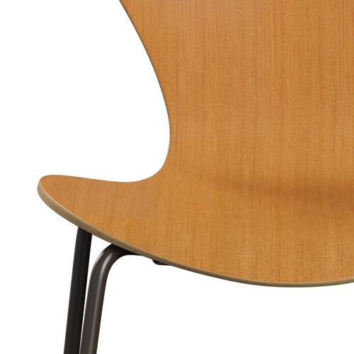 Fritz Hansen 3107 Shell Chair, Brown Bronze/Oregon Pine Lacquered Veneer