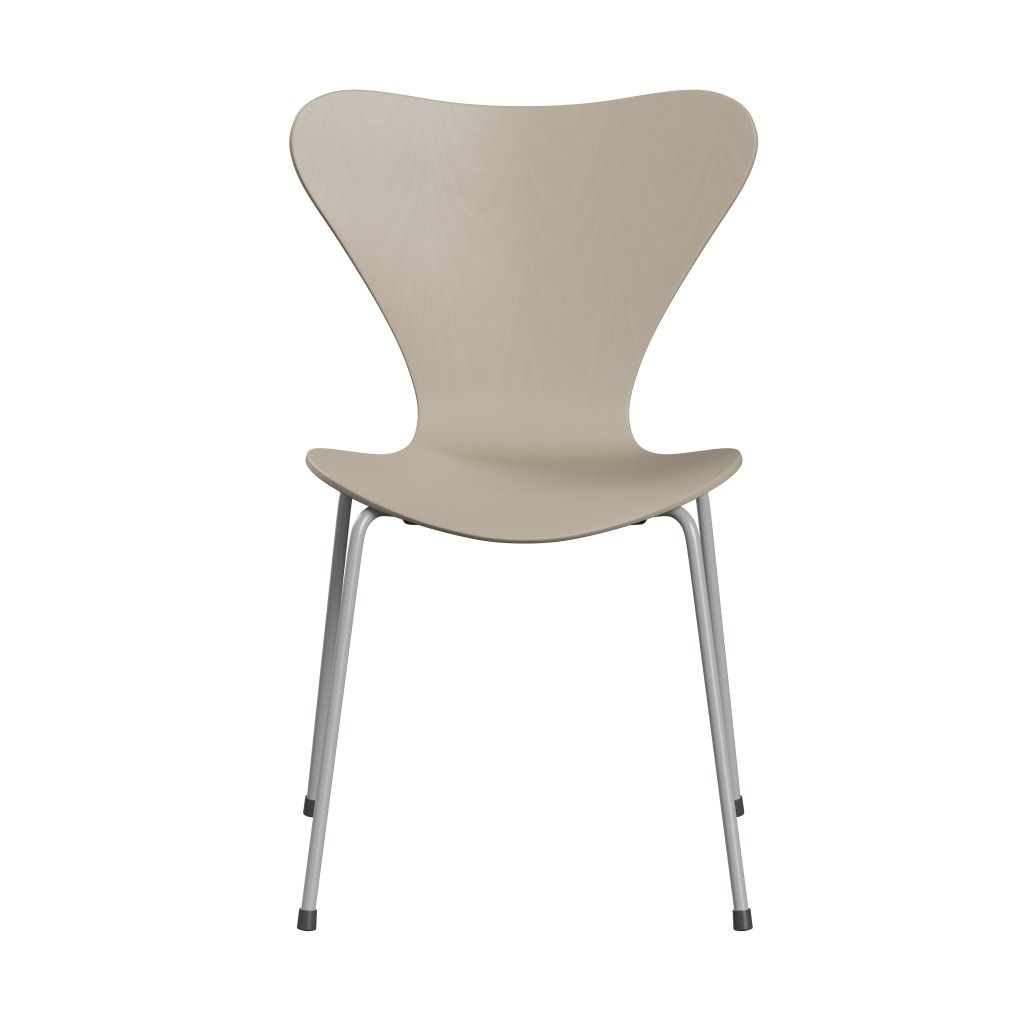 Fritz Hansen 3107 skalstol, nio grå/färgad askljus beige