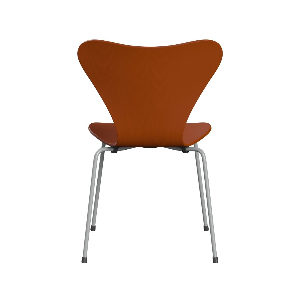 Fritz Hansen 3107 Shell Chair, Nine Grey/Colored Ask Paradise Orange
