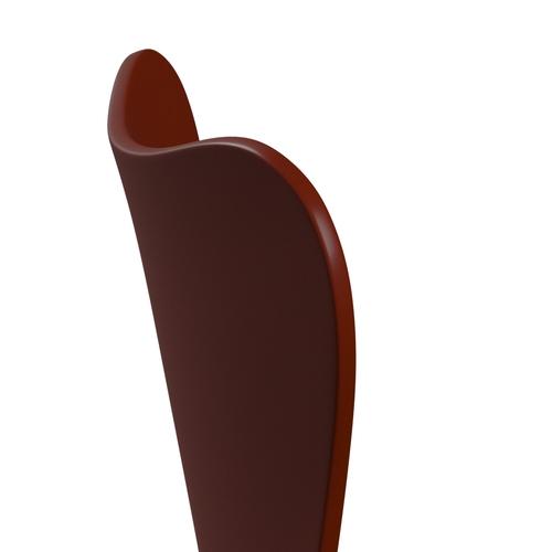 Fritz Hansen 3107 skalstol, svart/lackerad venetiansk röd