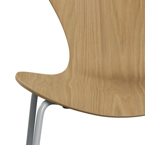 Fritz Hansen 3107 Shell Chair, Silver Grey/Oak Lacquered Veneer