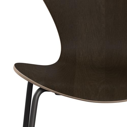 Fritz Hansen 3107 Shell Chair, Warm Graphite/Dark -Stained Oak Lacquered Veneer