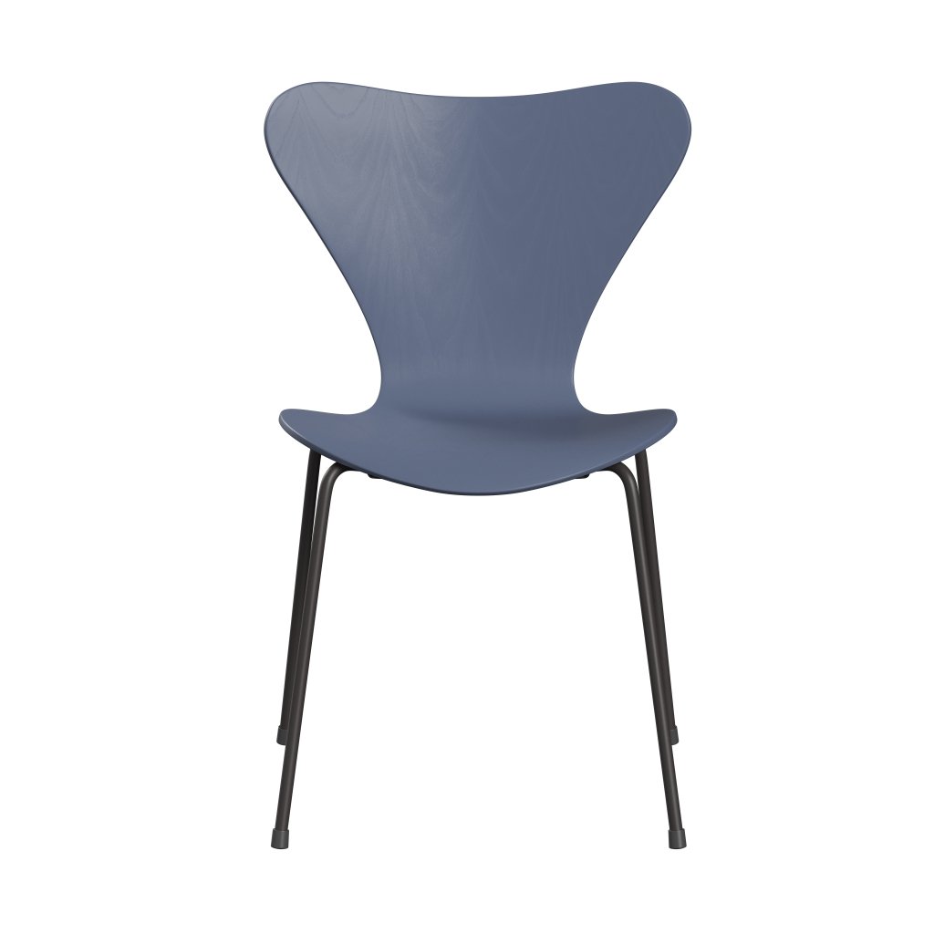 Fritz Hansen 3107 Shell Chair, Warm Graphite/Colored Ask Dusk Blue
