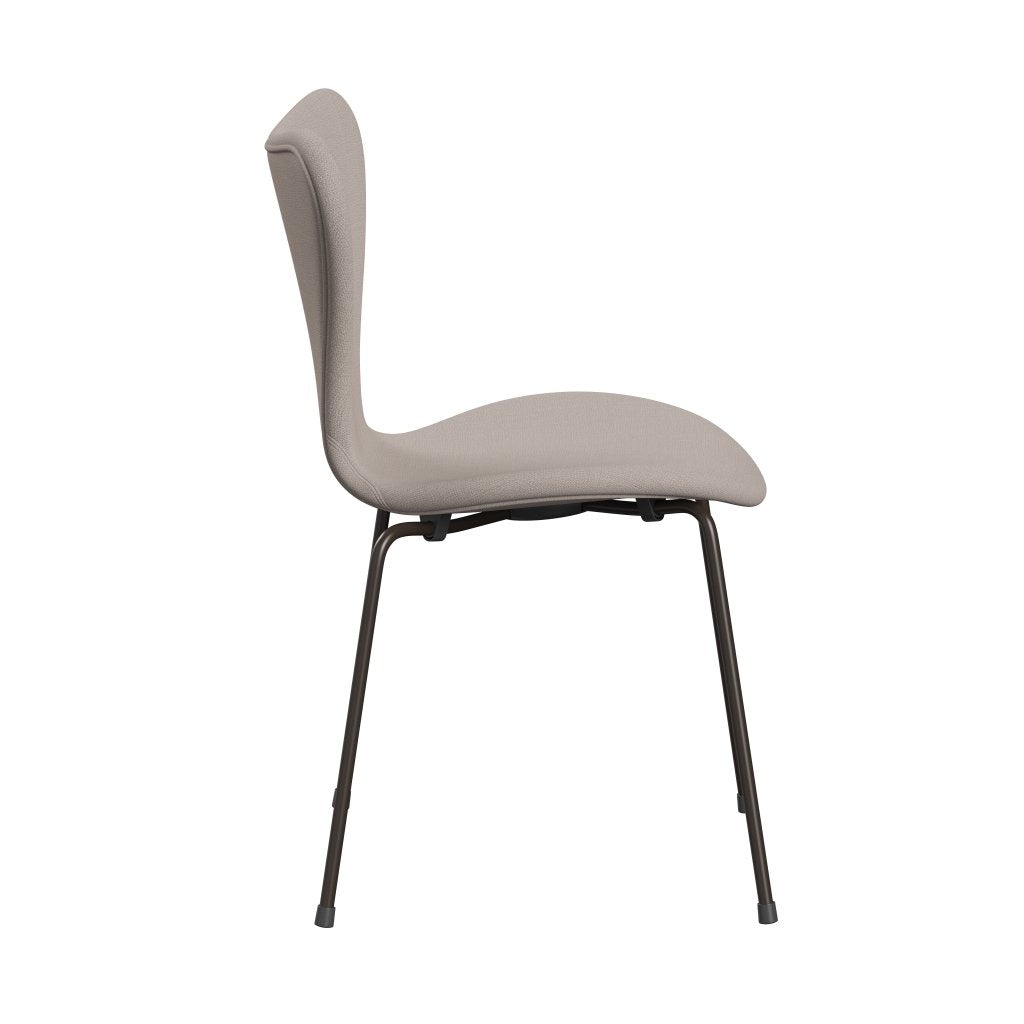 Fritz Hansen 3107 Stol Fuldpolstret, Brown Bronze/Christianshavn Lys Beige