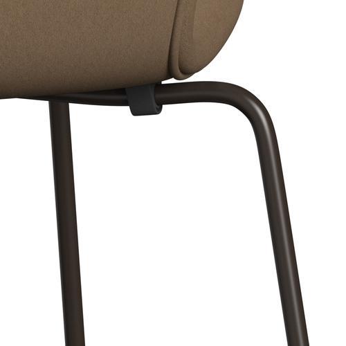 Fritz Hansen 3107 stol helt vadderad, brun brons/komfort beige/brun
