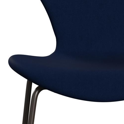 Fritz Hansen 3107 stol helt vadderad, brun brons/komfort mörkblå/grå