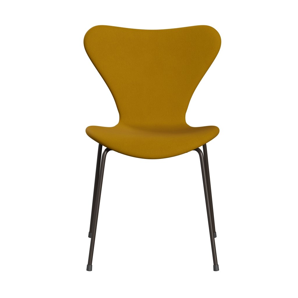 Fritz Hansen 3107 stol helt vadderad, brun brons/komfort gul (C62004)