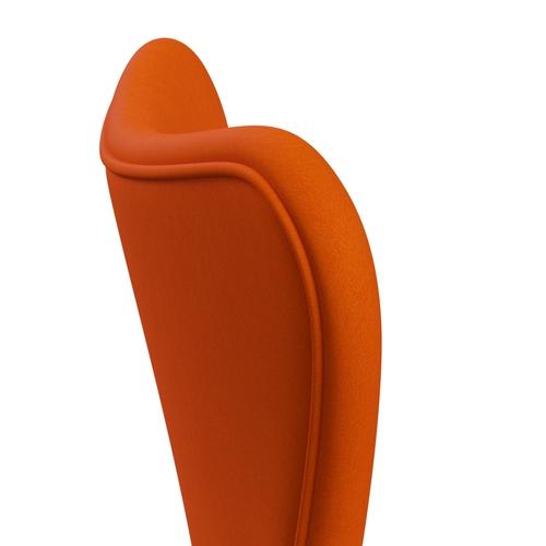 Fritz Hansen 3107 stol helt vadderad, brun brons/komfort gul/orange
