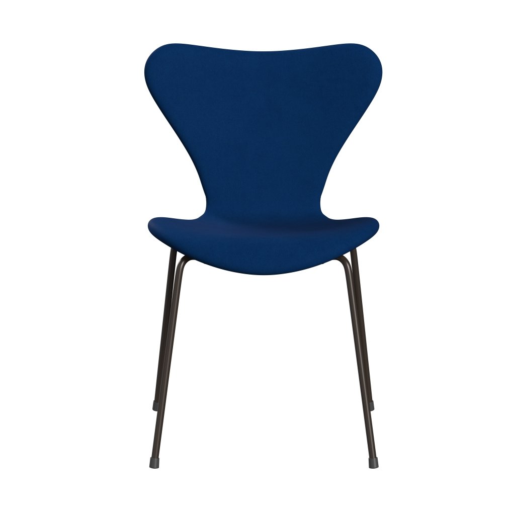 Fritz Hansen 3107 stol helt vadderad, brun brons/komfort grå/blå