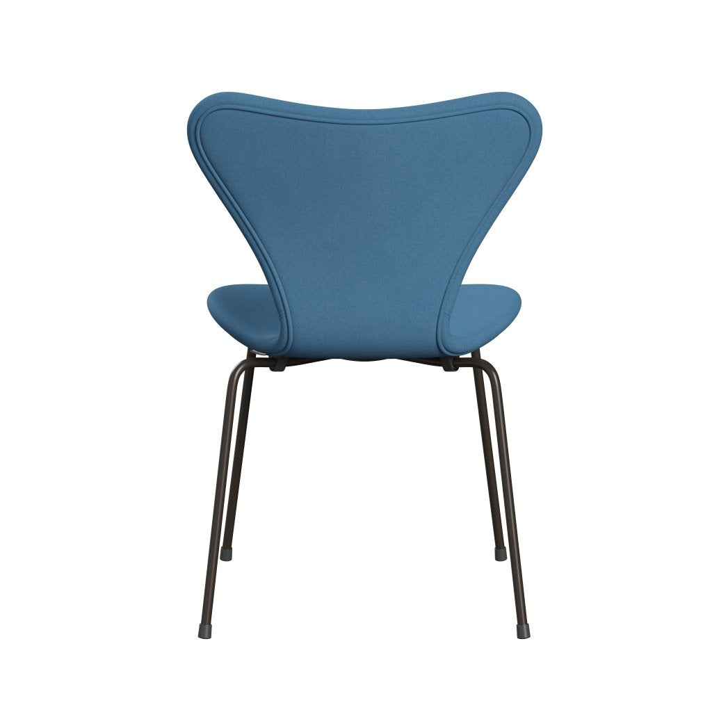 Fritz Hansen 3107 stol helt vadderad, brun brons/komfortljusblå (C01124)