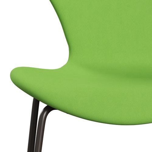 Fritz Hansen 3107 stol helt vadderad, brun brons/komfort ljusgrön (C68010)