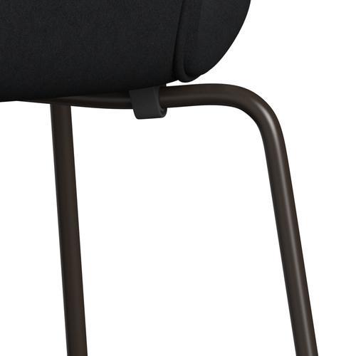 Fritz Hansen 3107 stol helt vadderad, brun brons/komfort svart/grå