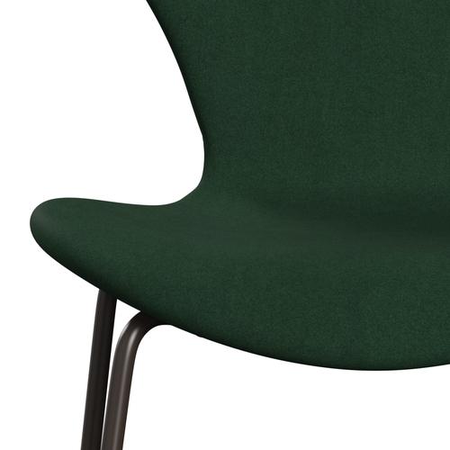 Fritz Hansen 3107 stol helt vadderad, brun brons/divina mörkgrön (div876)