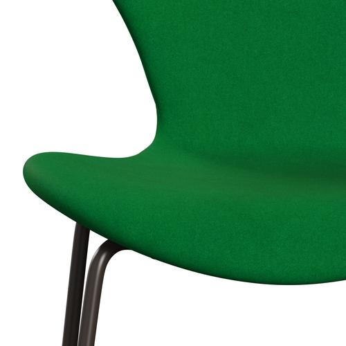 Fritz Hansen 3107 stol helt vadderad, brun brons/divina gräsgrön