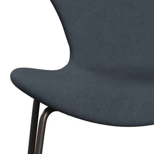 Fritz Hansen 3107 stol helt vadderad, brun brons/divina grå