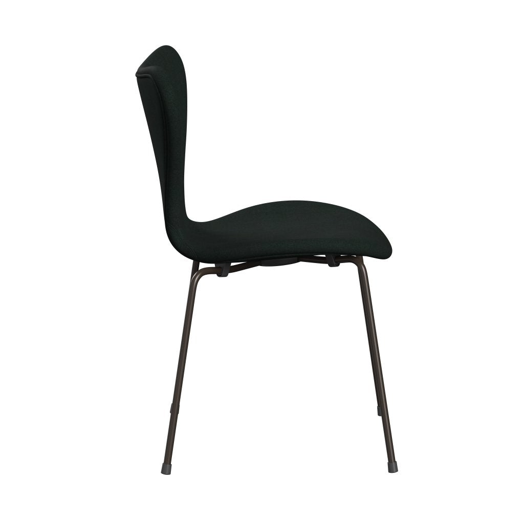 Fritz Hansen 3107 stol helt vadderad, brun brons/divina kol