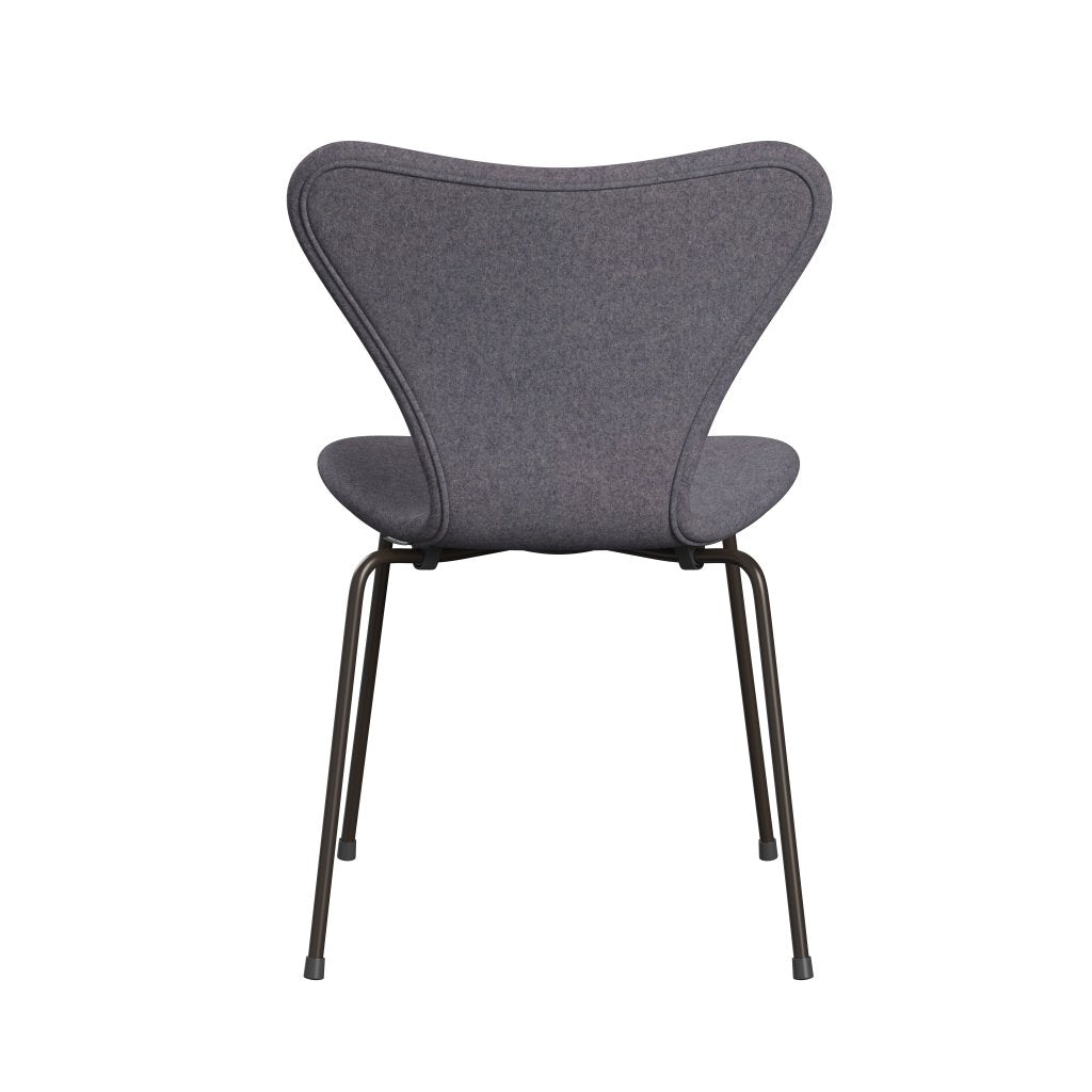 Fritz Hansen 3107 stol helt vadderad, brun brons/divina MD blekblå grå