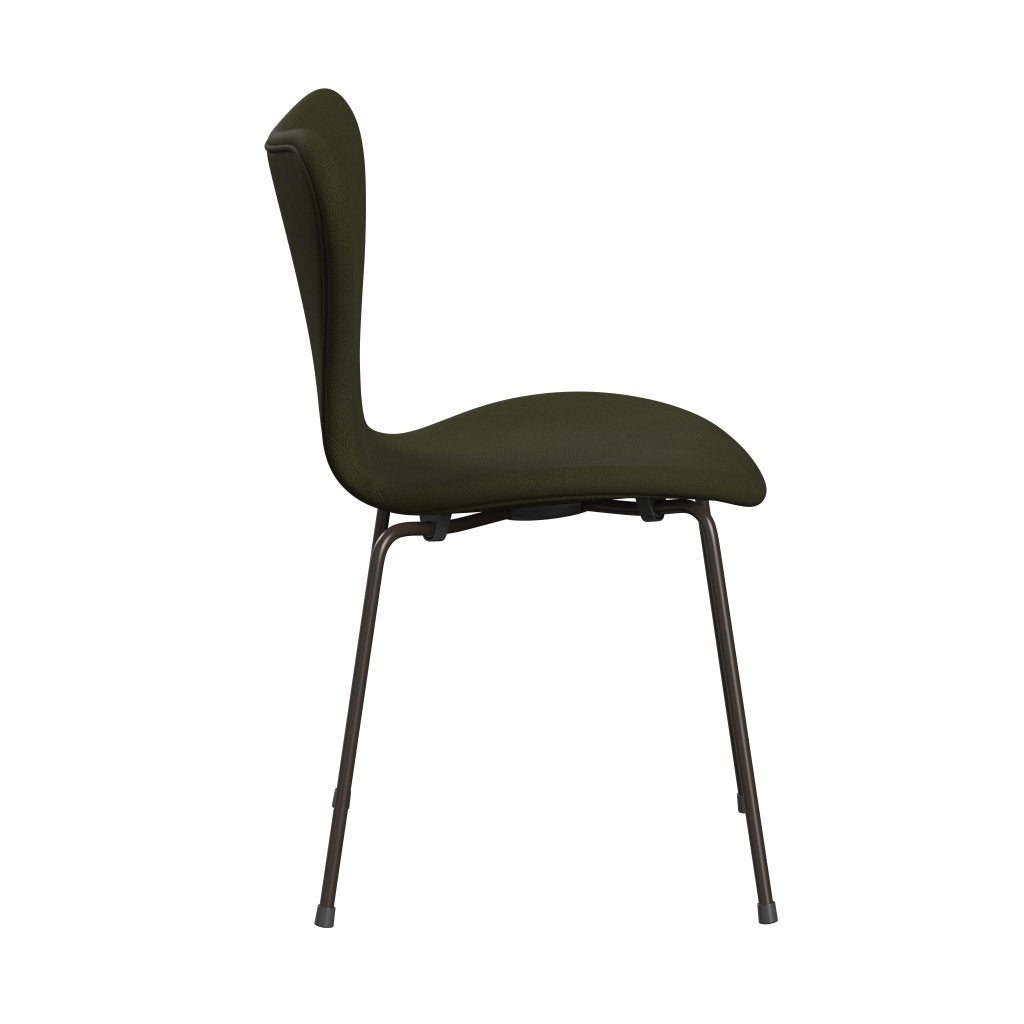 Fritz Hansen 3107 stol helt vadderad, brun brons/berömmelse mörkbrun/grön