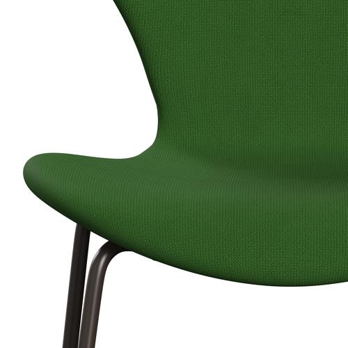 Fritz Hansen 3107 stol helt vadderad, brun brons/berömmelse gräsgrön