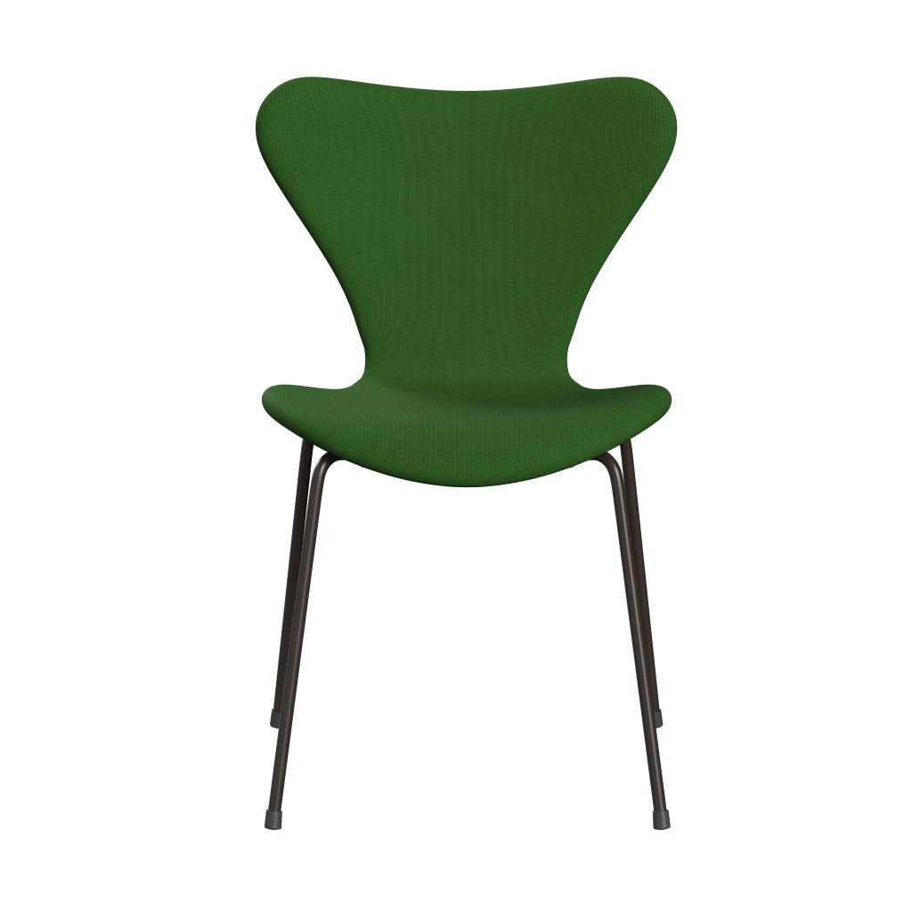 Fritz Hansen 3107 stol helt vadderad, brun brons/berömmelse gräsgrön