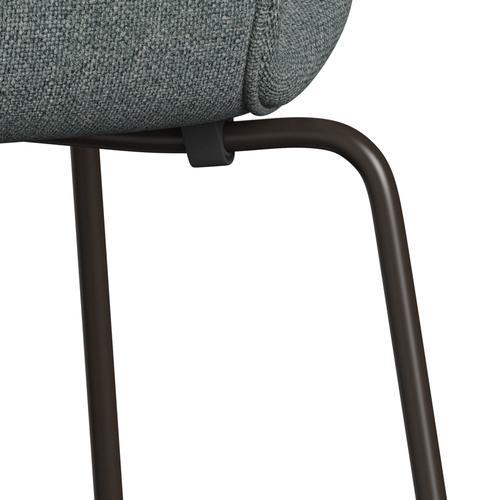 Fritz Hansen 3107 stol helt vadderad, brun brons/hallingdal grå