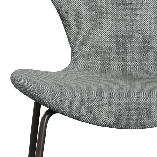 Fritz Hansen 3107 stol helt vadderad, brun brons/hallingdal vit grå