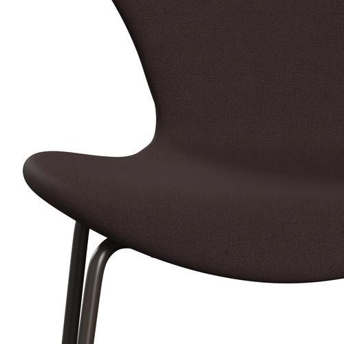 Fritz Hansen 3107 stol helt vadderad, brun brons/remix mörkblå (REM362)
