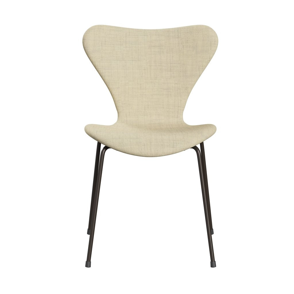 Fritz Hansen 3107 stol helt vadderad, brun brons/remix av vit