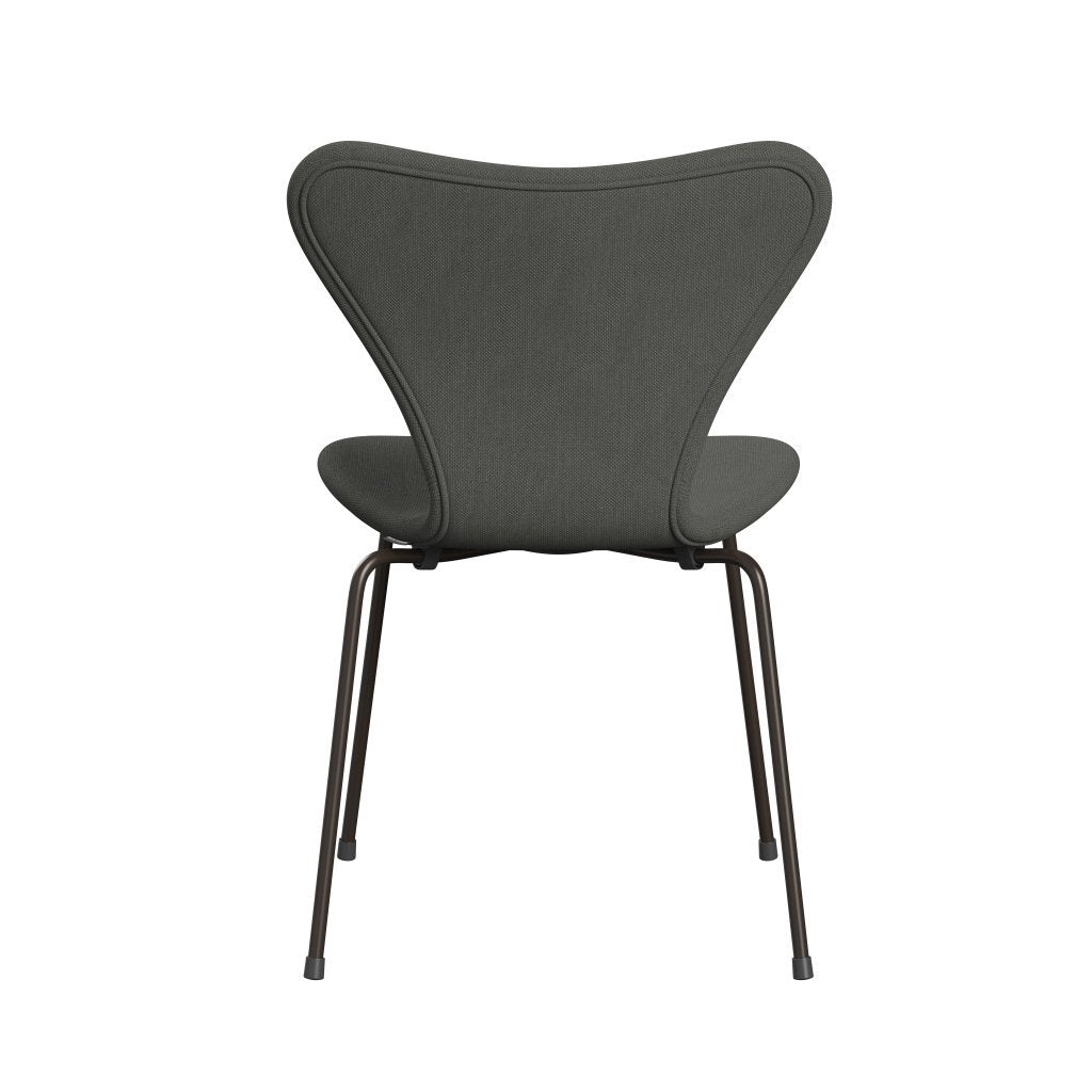 Fritz Hansen 3107 stol helt vadderad, brun brons/stålcutgrå