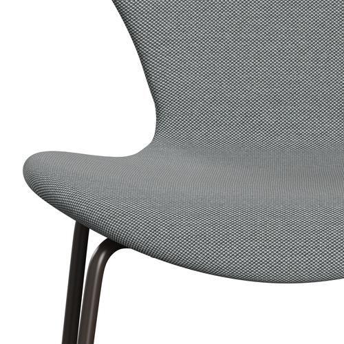 Fritz Hansen 3107 stol helt vadderad, brun brons/stålcuttrio grå