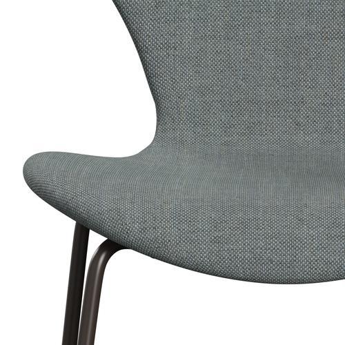 Fritz Hansen 3107 stol helt vadderad, brun brons/sunniva 2 grå/blekgrön