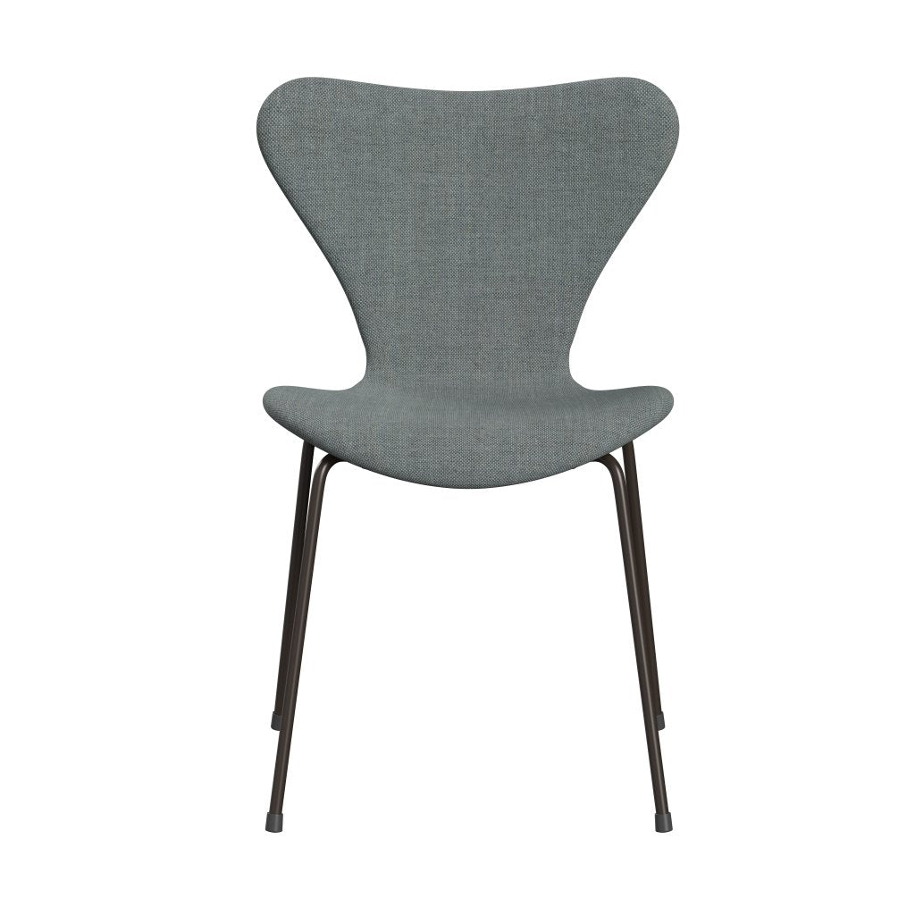 Fritz Hansen 3107 stol helt vadderad, brun brons/sunniva 2 grå/blekgrön