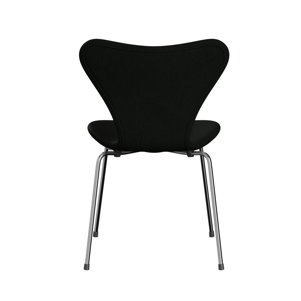 Fritz Hansen 3107 stol helt vadderad, kromad stål/komfort svart (C60009)