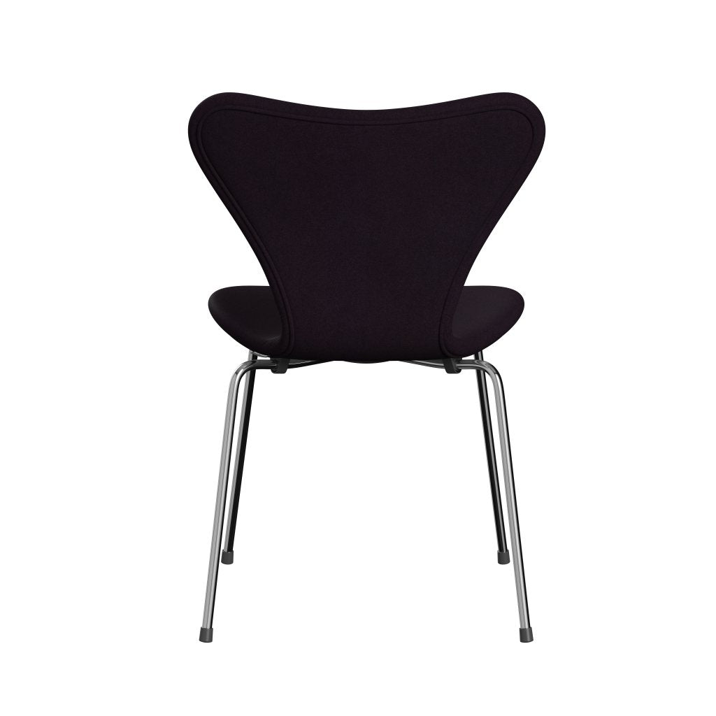 Fritz Hansen 3107 Stol Helt vadderad, kromad stål/divina aubergine (DIV376)