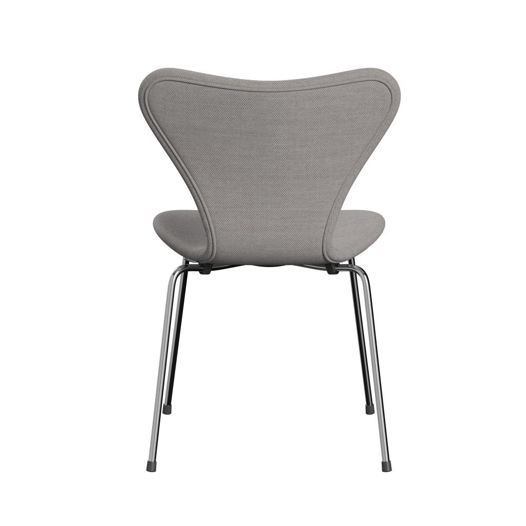 Fritz Hansen 3107 Stol Fuldpolstret, Forkromet Stål/Fiord Stone/Stone