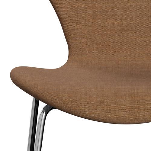 Fritz Hansen 3107 Stol Fuldpolstret, Forkromet Stål/Remix Rust