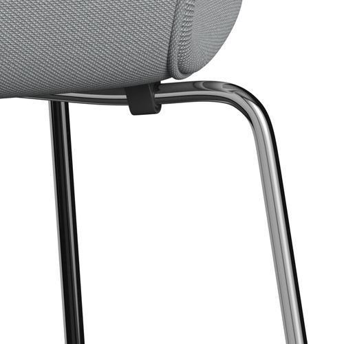 Fritz Hansen 3107 Stol Fullt vadderad, kromad stål/stålcuttrio beige