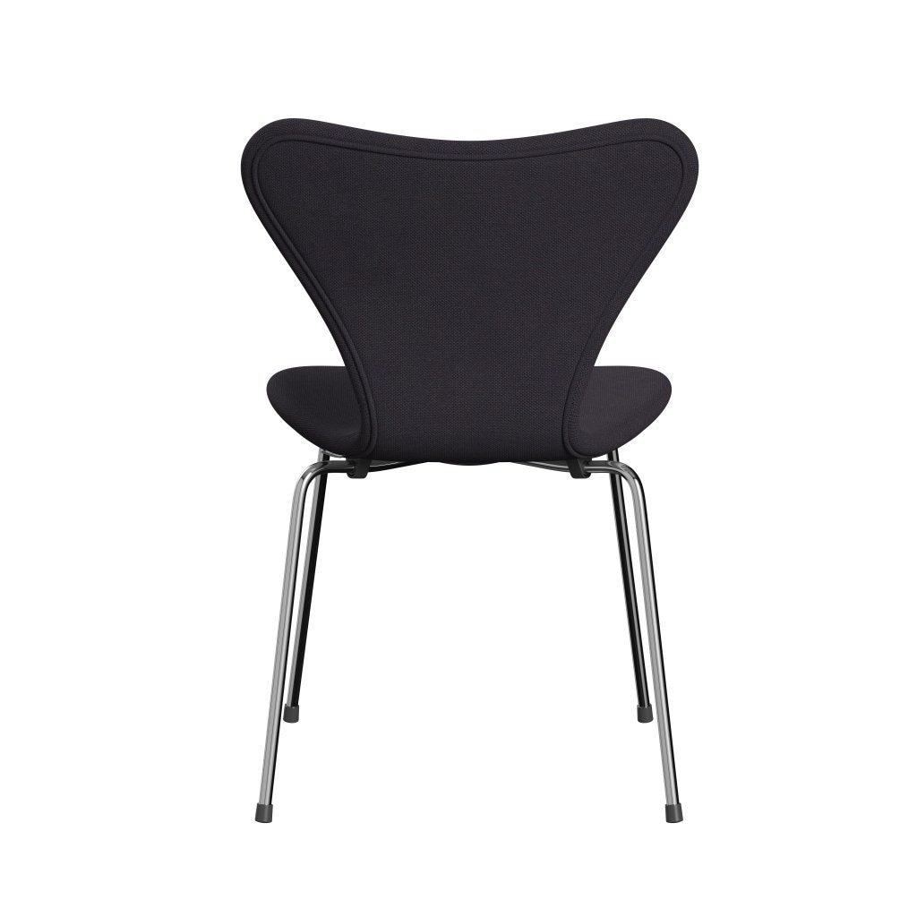 Fritz Hansen 3107 Stol Fuldpolstret, Forkromet Stål/Steelcut Trio Warm Dark Blue