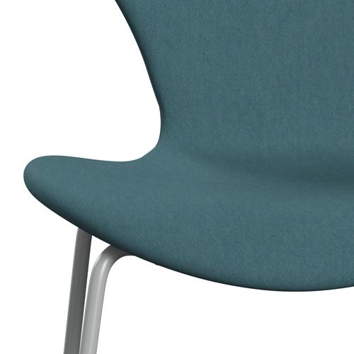 Fritz Hansen 3107 stol helt vadderad, nio grå/komfort ljusgrå/blå
