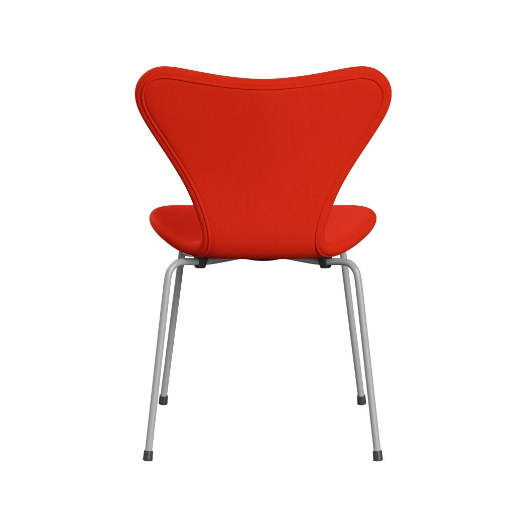 Fritz Hansen 3107 stol helt vadderad, nio grå/komfort orange/röd