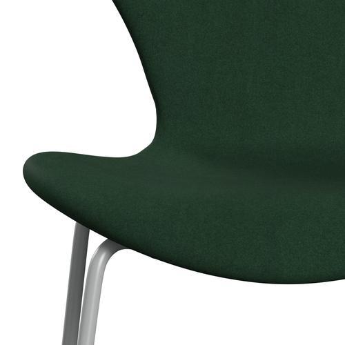 Fritz Hansen 3107 stol helt vadderad, nio grå/divina mörkgrön (div876)