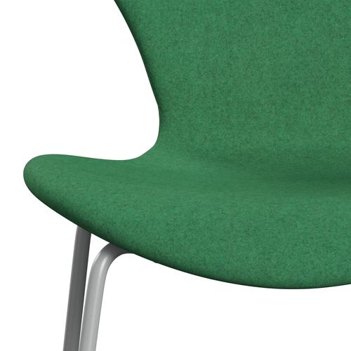 Fritz Hansen 3107 stol helt vadderad, nio grå/divina melange grön